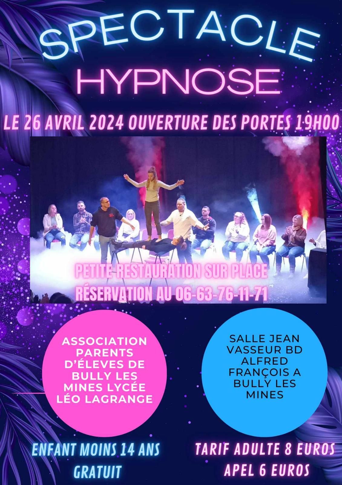 spectacle Hypnose du 26.04.2024