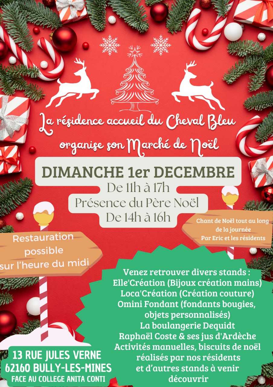 marché de noel du cheval bleu 1er decembre 2024
